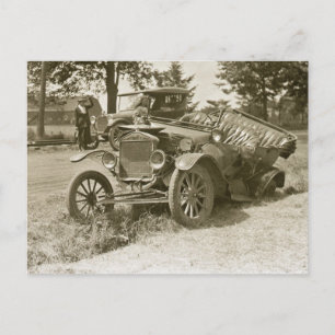 Autowrack Marine City MI Juli 1930er - Vintage Postkarte