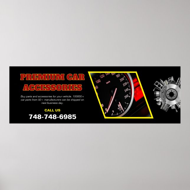 Autozubehör nach Kundenwunsch bearbeitbares Poster (Vorne)