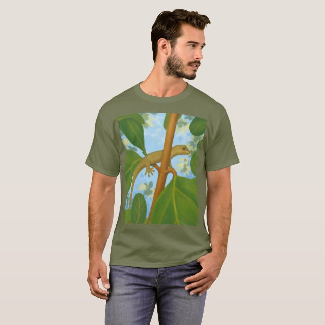 Autsch! Gecko-Malerei T-Shirt (Vorne ganz)