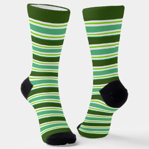 Autsch! Grüne Streifen! All-Over-Print Socken
