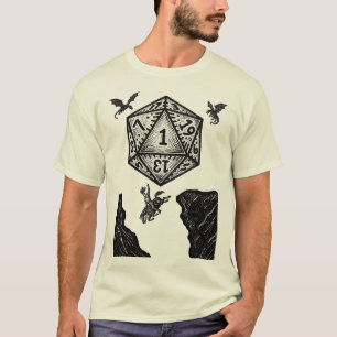 Autsch! Natürliche 1! Weisheitscheck fehlgeschlage T-Shirt