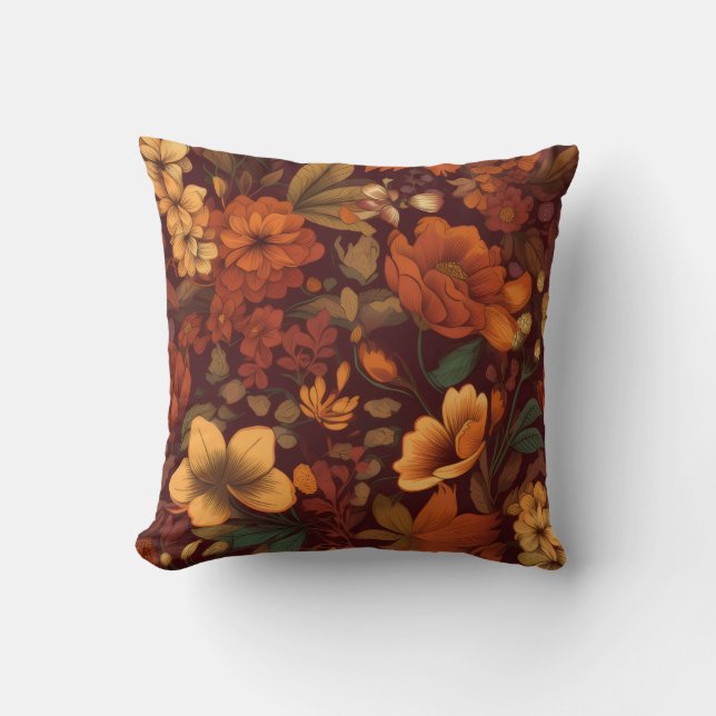 Autum brown season flower floral Beauty Interior Kissen (Vorderseite)