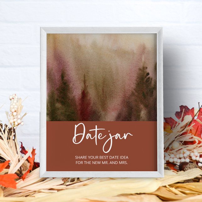 Autum Forest Date Night Ideas Datum Jar Bridgame Poster (Von Creator hochgeladen)