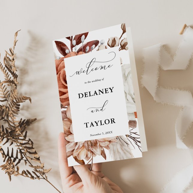 Autum Rustikale Blüte, Broschüre für das Frame Pap (Autumn Rustic Floral Framed Design, Program Booklet)