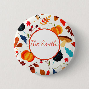Autumn Abundance Custom Button