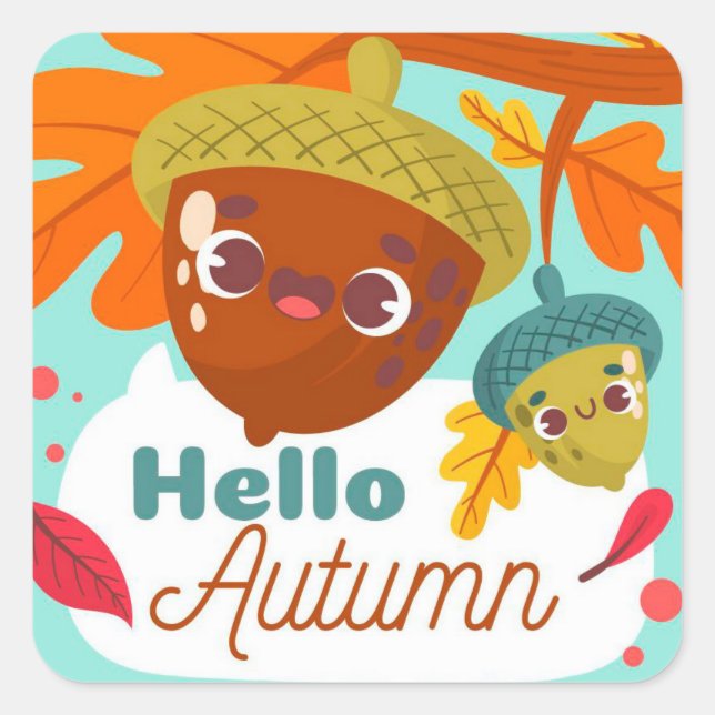 Autumn Acorns Stickers (Vorderseite)
