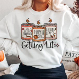 AUTUMN APPLE CINNAMON PUMKIN SPICE WIRD LIT SWEATSHIRT