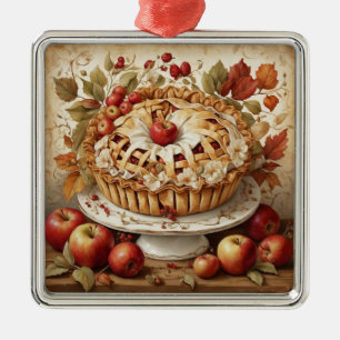 Autumn Apple Pie Ornament Aus Metall