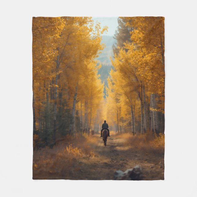 Autumn Aspen Throw Blanket - Seasonal Western  Fleecedecke (Vorderseite)