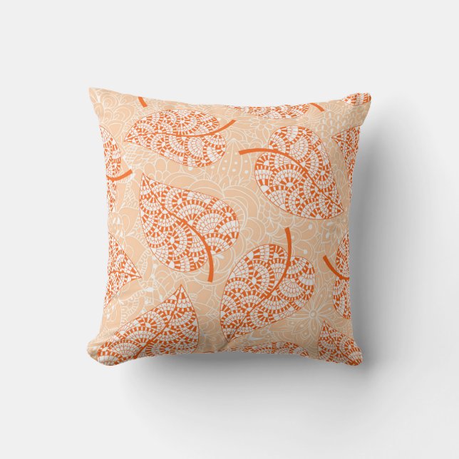 Autumn background. Leaf seamless patternbackground Kissen (Vorderseite)