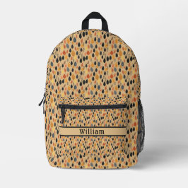 Autumn belässt Tan Pattern Backpack Bedruckter Rucksack