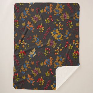 Autumn berries on chocolate brown 2 sherpadecke