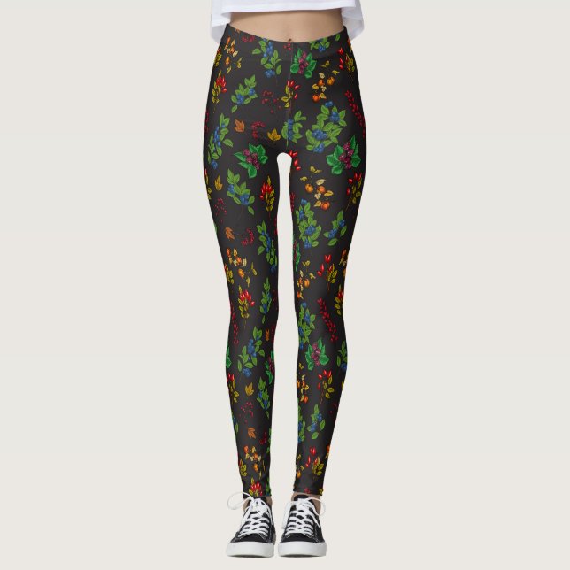 Autumn berries on chocolate brown leggings (Vorderseite)