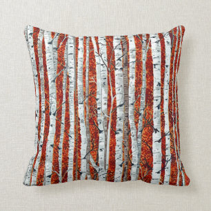 AUTUMN BIRCH BÄUME PILLOW KISSEN