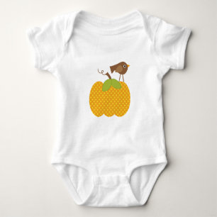 Autumn Bird auf Pumpkin Baby Strampler