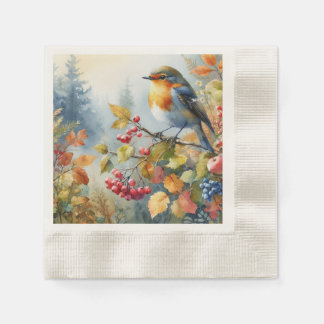 Autumn Bird Paper Napkin Serviette