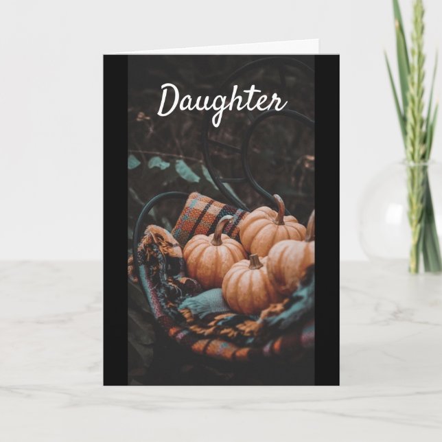 AUTUMN *BIRTHDAY WISHES* AUTOKARTE KARTE (Vorderseite)