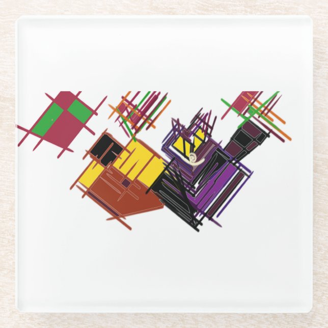 Autumn Black Glasuntersetzer (Vorderseite)