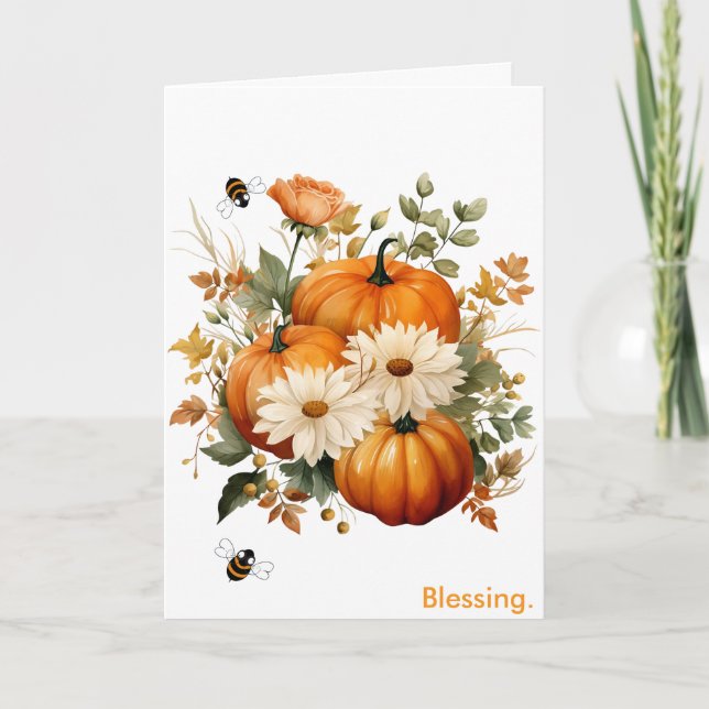 Autumn Blessing Card Feiertagskarte (Vorderseite)