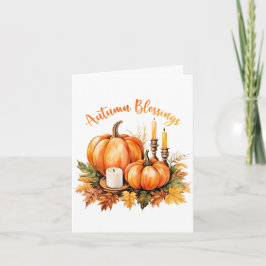 Autumn Blessings – Cozy Thanksgiving Dankeskarte