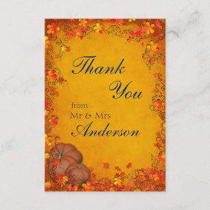 Autumn Bliss Wedding Vielen Dank Dankeskarte