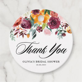 Autumn Blooms Garland Fall Brautparty Vielen Dank Geschenkanhänger