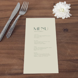 Autumn Boho Deko   Cream Wedding Menu Menükarte