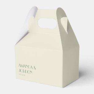 Autumn Boho Deko   Creme Gable Favor Box Geschenkschachtel