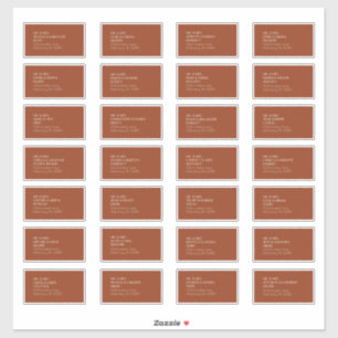 Autumn Boho Deko   Rust Guest Address Label