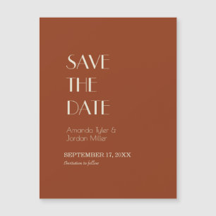 Autumn Boho Deko Rust Save the Date Magnet