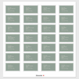 Autumn Boho Deko   Sage Green Guest Address Label