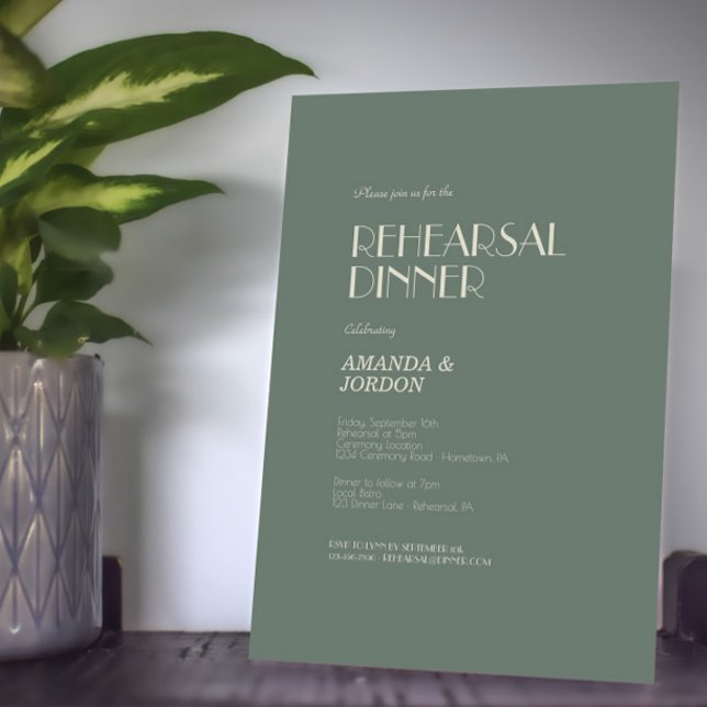 Autumn Boho Deko | Sage Green Probe Dinner Einladung (Von Creator hochgeladen)