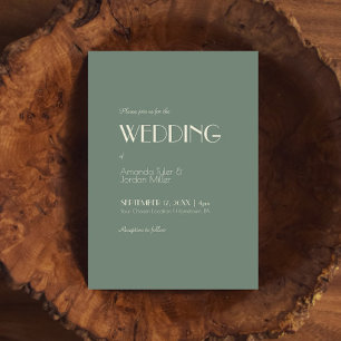 Autumn Boho Deko   Sage Green Wedding Einladung