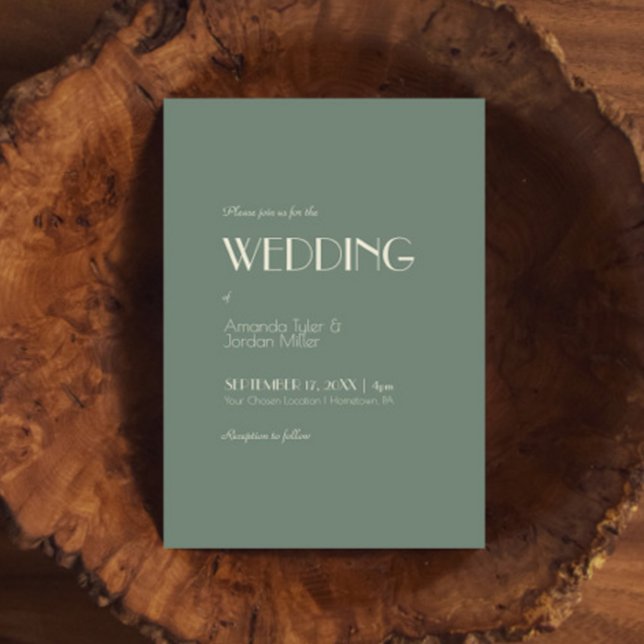 Autumn Boho Deko | Sage Green Wedding Einladung (Von Creator hochgeladen)