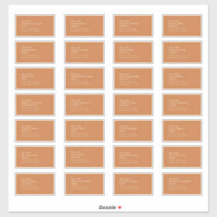 Autumn Boho Deko Terracotta Guest Address Label