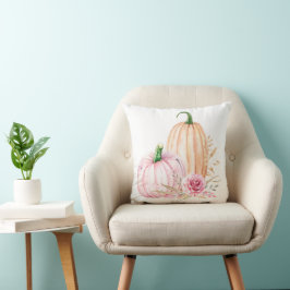 Autumn Boho Watercolor Pumpkin Kissen