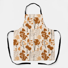 Autumn Botanical Leaves Minimalist  Schürze