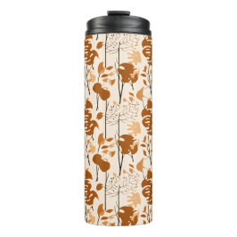 Autumn Botanical Leaves Minimalist  Thermosbecher