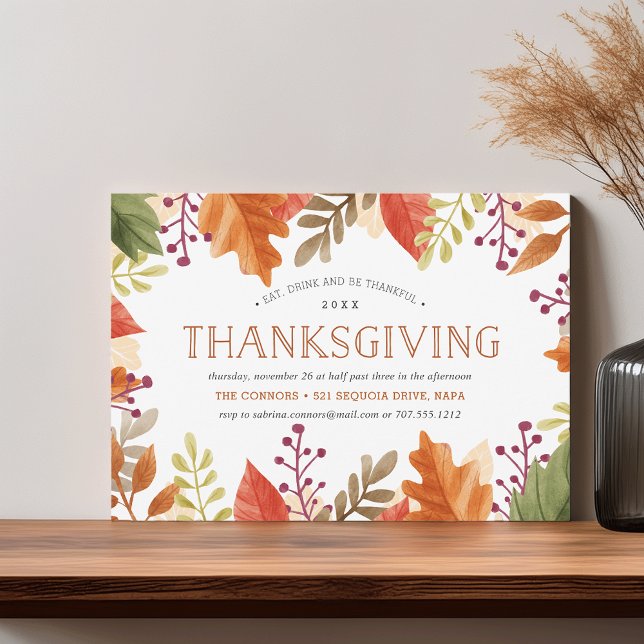 Autumn Bounty | Erntedank Abendessen Einladung (Von Creator hochgeladen)