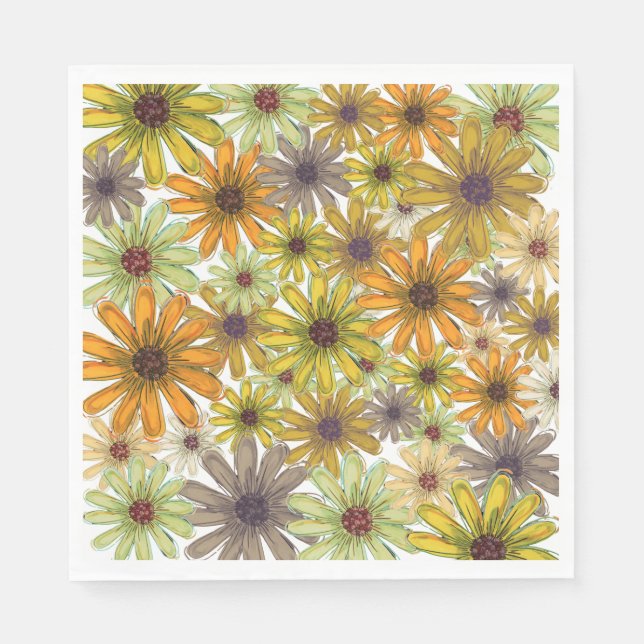 Autumn Bouquet Paper Napkin Serviette (Vorderseite)