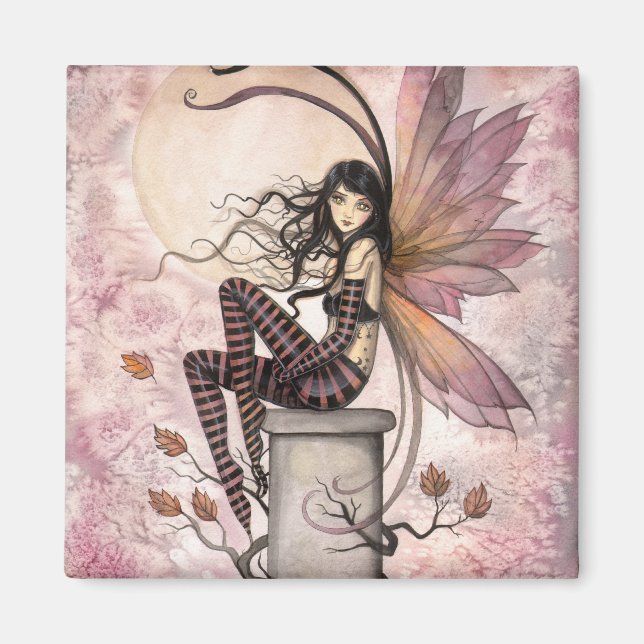 Autumn Breezes Fairy Fantasy Art von Molly Harriso Magnet (Vorne)