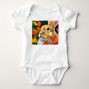 Autumn Bunny Baby Strampler
