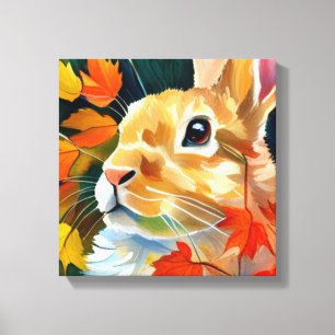 Autumn Bunny Leinwanddruck