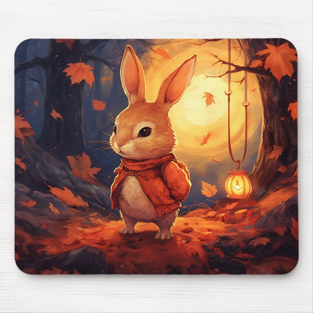 Autumn Bunny Maus Pad Mousepad (Vorne)