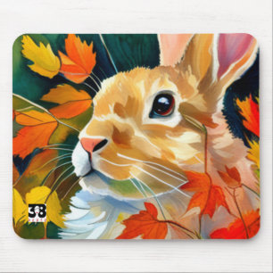 Autumn Bunny Mousepad