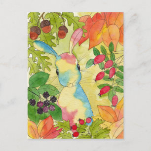 Autumn Bunny von Peppermint Art Postkarte