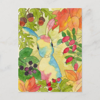 Autumn Bunny von Peppermint Art Postkarte