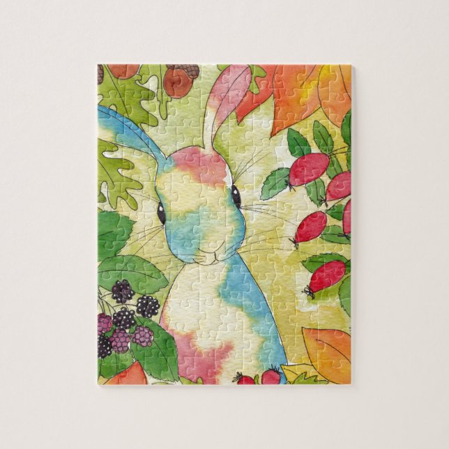 Autumn Bunny von Peppermint Art Puzzle (Vertikal)