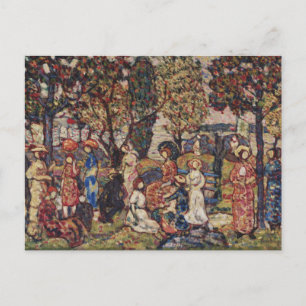 Autumn by Maurice Prendergast, Vintage Fine Art Postkarte