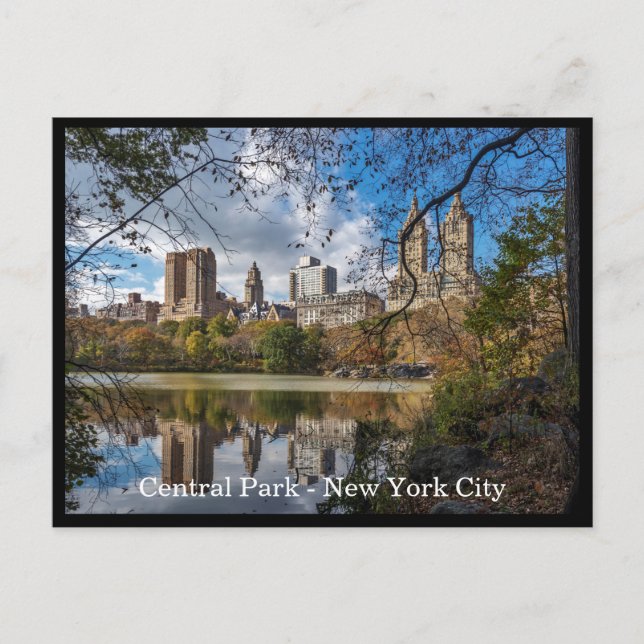 Autumn Central Park, New York City Custom Text Postkarte (Vorderseite)